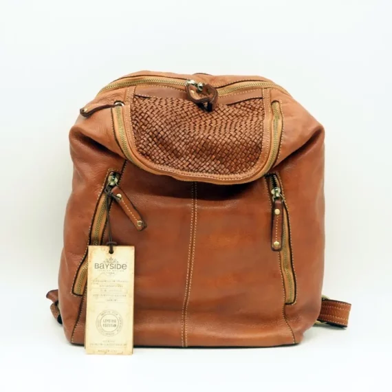 casa della borsa zaino BS362 intrecciato cuoio 001