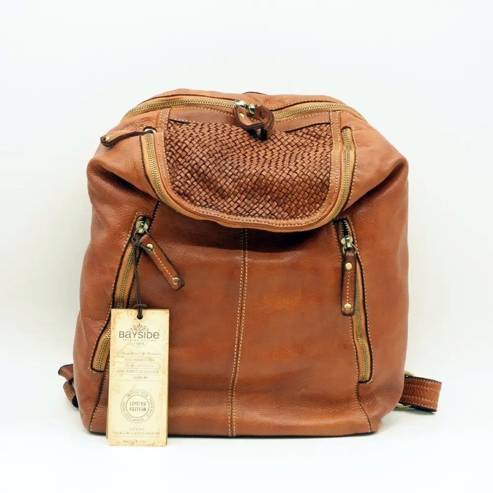 casa della borsa zaino BS362 intrecciato cuoio 001 casa della borsa zaino BS362 intrecciato cuoio 001